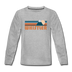 Whistler, Canada Youth Long Sleeve Shirt - Retro Mountain Youth Long Sleeve Whistler Tee - heather gray
