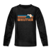 Whistler, Canada Youth Long Sleeve Shirt - Retro Mountain Youth Long Sleeve Whistler Tee - charcoal gray