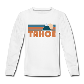 Tahoe, California Youth Long Sleeve Shirt - Retro Mountain Youth Long Sleeve Tahoe Tee