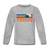Tahoe, California Youth Long Sleeve Shirt - Retro Mountain Youth Long Sleeve Tahoe Tee