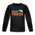 Tahoe, California Youth Long Sleeve Shirt - Retro Mountain Youth Long Sleeve Tahoe Tee - charcoal gray