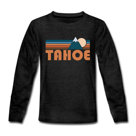 Tahoe, California Youth Long Sleeve Shirt - Retro Mountain Youth Long Sleeve Tahoe Tee