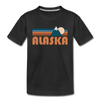Alaska Toddler T-Shirt - Retro Mountain Alaska Toddler Tee - black