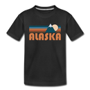 Alaska Toddler T-Shirt - Retro Mountain Alaska Toddler Tee - black