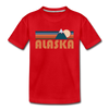 Alaska Toddler T-Shirt - Retro Mountain Alaska Toddler Tee - red