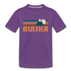 Alaska Toddler T-Shirt - Retro Mountain Alaska Toddler Tee - purple
