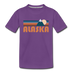 Alaska Toddler T-Shirt - Retro Mountain Alaska Toddler Tee - purple