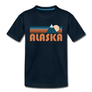 Alaska Toddler T-Shirt - Retro Mountain Alaska Toddler Tee - deep navy