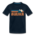 Alaska Toddler T-Shirt - Retro Mountain Alaska Toddler Tee - deep navy