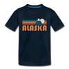 Alaska Toddler T-Shirt - Retro Mountain Alaska Toddler Tee - deep navy