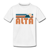 Alta, Utah Toddler T-Shirt - Retro Mountain Alta Toddler Tee - white