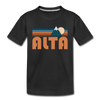 Alta, Utah Toddler T-Shirt - Retro Mountain Alta Toddler Tee - black