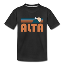 Alta, Utah Toddler T-Shirt - Retro Mountain Alta Toddler Tee - black