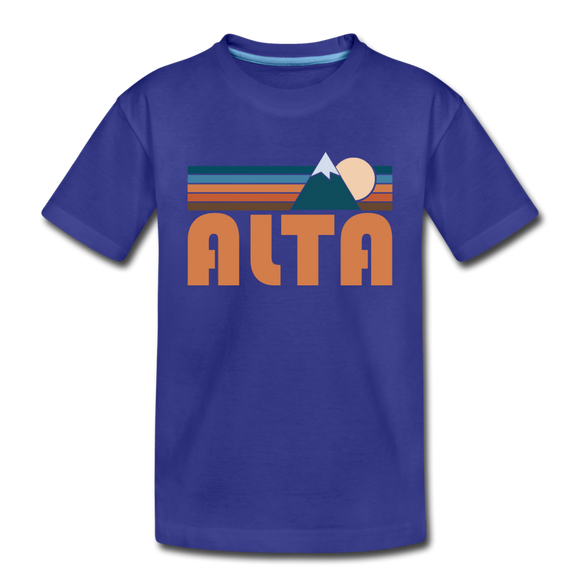 Alta, Utah Toddler T-Shirt - Retro Mountain Alta Toddler Tee - royal blue