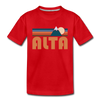 Alta, Utah Toddler T-Shirt - Retro Mountain Alta Toddler Tee - red