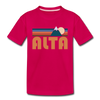 Alta, Utah Toddler T-Shirt - Retro Mountain Alta Toddler Tee - dark pink