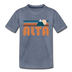 Alta, Utah Toddler T-Shirt - Retro Mountain Alta Toddler Tee - heather blue