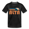 Alta, Utah Toddler T-Shirt - Retro Mountain Alta Toddler Tee - charcoal gray