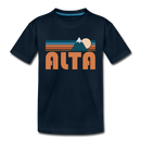 Alta, Utah Toddler T-Shirt - Retro Mountain Alta Toddler Tee - deep navy