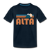Alta, Utah Toddler T-Shirt - Retro Mountain Alta Toddler Tee - deep navy
