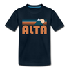 Alta, Utah Toddler T-Shirt - Retro Mountain Alta Toddler Tee - deep navy