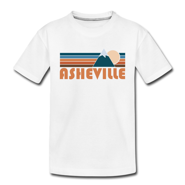 Asheville, North Carolina Toddler T-Shirt - Retro Mountain Asheville Toddler Tee - white