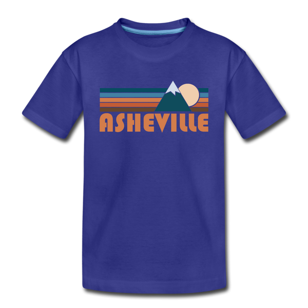 Asheville, North Carolina Toddler T-Shirt - Retro Mountain Asheville Toddler Tee - royal blue