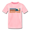 Asheville, North Carolina Toddler T-Shirt - Retro Mountain Asheville Toddler Tee - pink