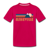 Asheville, North Carolina Toddler T-Shirt - Retro Mountain Asheville Toddler Tee - dark pink