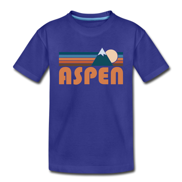 Aspen, Colorado Toddler T-Shirt - Retro Mountain Aspen Toddler Tee - royal blue