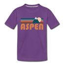 Aspen, Colorado Toddler T-Shirt - Retro Mountain Aspen Toddler Tee - purple