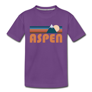Aspen, Colorado Toddler T-Shirt - Retro Mountain Aspen Toddler Tee - purple
