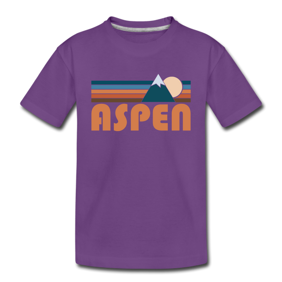 Aspen, Colorado Toddler T-Shirt - Retro Mountain Aspen Toddler Tee - purple