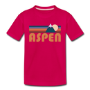 Aspen, Colorado Toddler T-Shirt - Retro Mountain Aspen Toddler Tee - dark pink