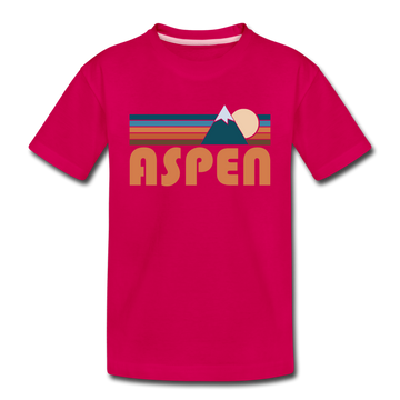 Aspen, Colorado Toddler T-Shirt - Retro Mountain Aspen Toddler Tee - dark pink