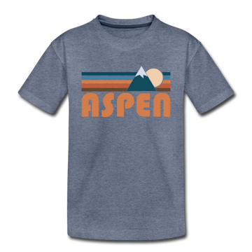 Aspen, Colorado Toddler T-Shirt - Retro Mountain Aspen Toddler Tee - heather blue