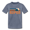 Aspen, Colorado Toddler T-Shirt - Retro Mountain Aspen Toddler Tee - heather blue