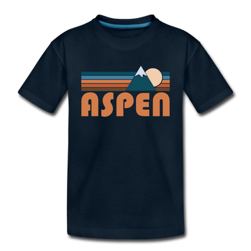 Aspen, Colorado Toddler T-Shirt - Retro Mountain Aspen Toddler Tee - deep navy