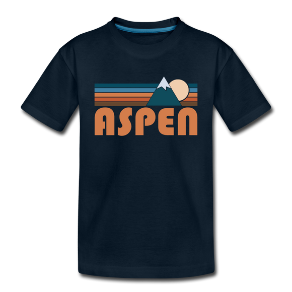 Aspen, Colorado Toddler T-Shirt - Retro Mountain Aspen Toddler Tee - deep navy