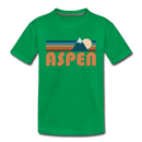 Aspen, Colorado Toddler T-Shirt - Retro Mountain Aspen Toddler Tee - kelly green