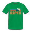 Aspen, Colorado Toddler T-Shirt - Retro Mountain Aspen Toddler Tee - kelly green