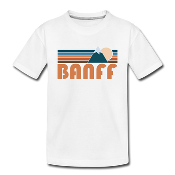 Banff, Canada Toddler T-Shirt - Retro Mountain Banff Toddler Tee - white