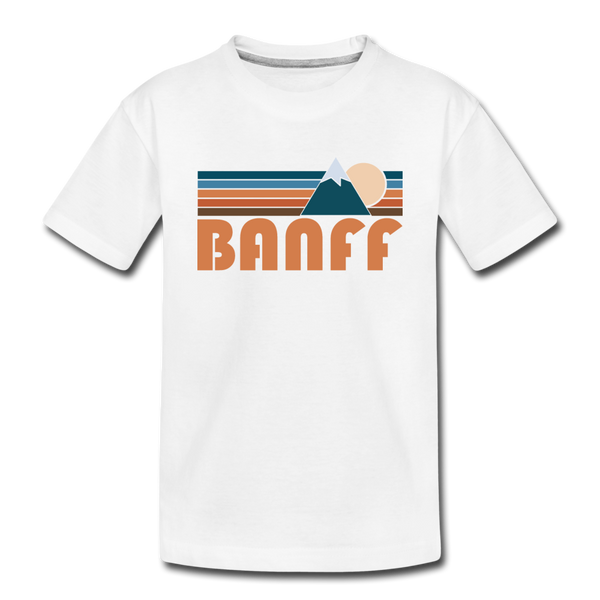 Banff, Canada Toddler T-Shirt - Retro Mountain Banff Toddler Tee - white