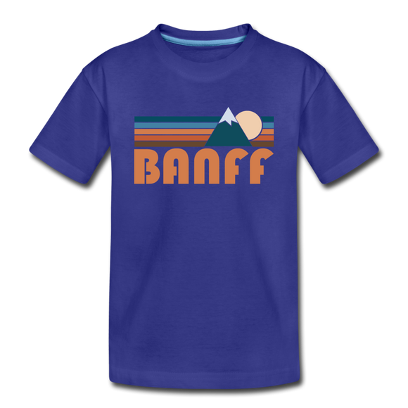 Banff, Canada Toddler T-Shirt - Retro Mountain Banff Toddler Tee - royal blue