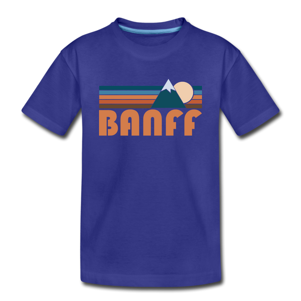 Banff, Canada Toddler T-Shirt - Retro Mountain Banff Toddler Tee - royal blue