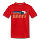 Banff, Canada Toddler T-Shirt - Retro Mountain Banff Toddler Tee - red