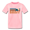 Banff, Canada Toddler T-Shirt - Retro Mountain Banff Toddler Tee - pink