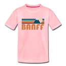 Banff, Canada Toddler T-Shirt - Retro Mountain Banff Toddler Tee - pink