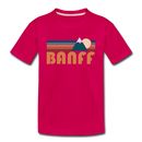 Banff, Canada Toddler T-Shirt - Retro Mountain Banff Toddler Tee - dark pink