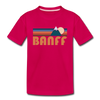 Banff, Canada Toddler T-Shirt - Retro Mountain Banff Toddler Tee - dark pink